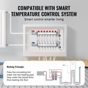 7-Branch Radiant Heat Manifold, 1/2" PEX Tubing Manifold, Stainless Steel PEX Manifold for Hydronic Radiant V952-DRFSQBXG7HLG5ODPQV0