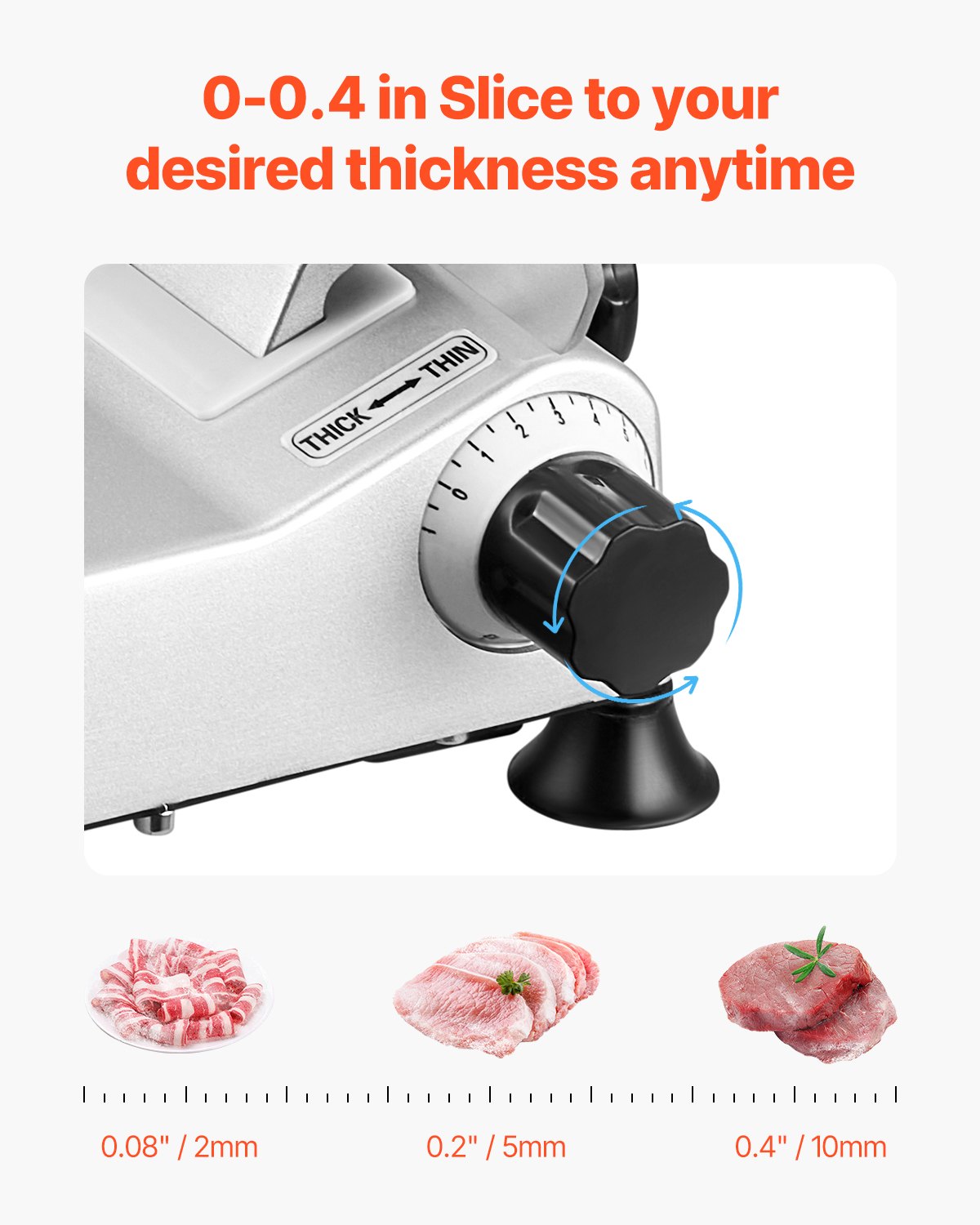 Meat Slicer 180W 250 mm Electric Deli Food Slicer for Meat Bread Cheese V952-DRQPJ180WBZDKGXJSV3