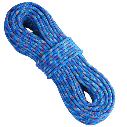 10.2mm Dynamic Climbing Rope, 60M(197ft) Outdoor Rock Climbing Rope 25KN Breaking Tension, Stretchable Fiber V952-DSDLS197YC10KNO0JV0