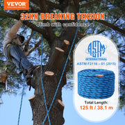 12.7mm Static Climbing Rope 38M(125ft) Outdoor Rock Climbing Rope Blue V952-DSJLSLSXWS12KKX58V0