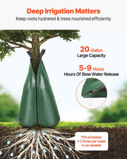 Tree Watering Bag, 12 Packs 20 Gallons Watering Bags for New Trees, 5-9 Hours Slow Release Refillable Tree V952-DSJSD20GAL12ZAUMNV0