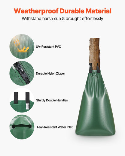 Tree Watering Bag, 12 Packs 20 Gallons Watering Bags for New Trees, 5-9 Hours Slow Release Refillable Tree V952-DSJSD20GAL12ZAUMNV0