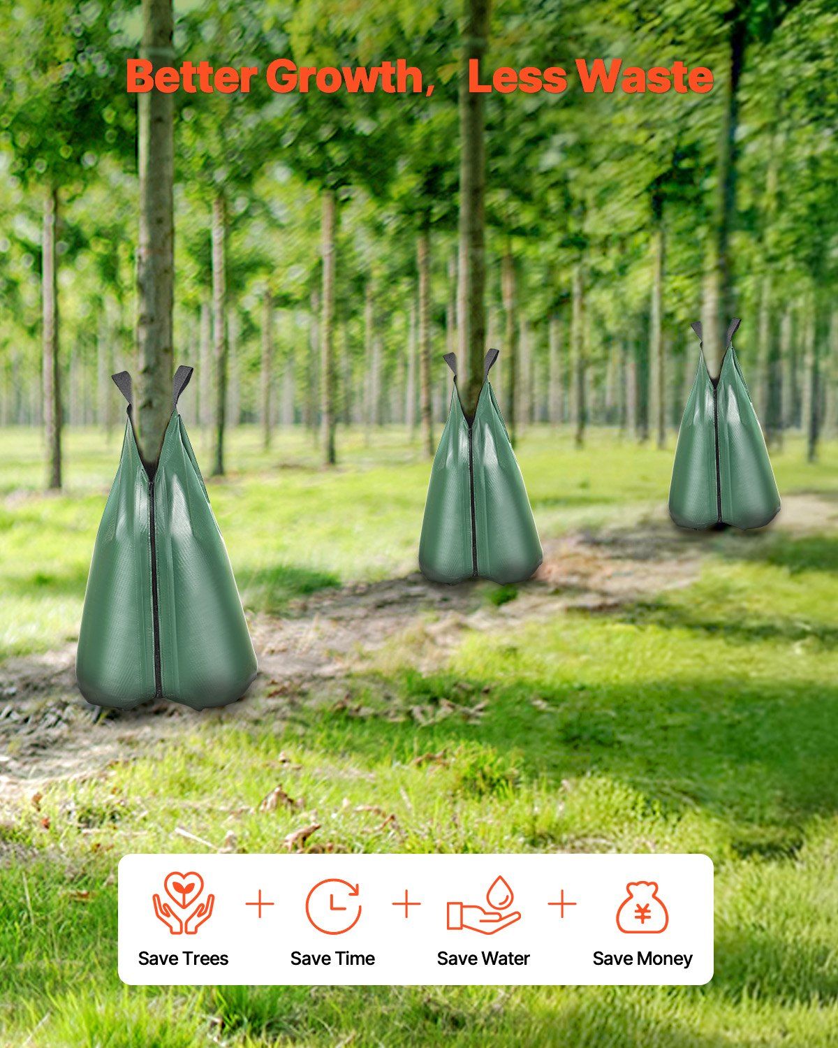 Tree Watering Bag, 12 Packs 20 Gallons Watering Bags for New Trees, 5-9 Hours Slow Release Refillable Tree V952-DSJSD20GAL12ZAUMNV0