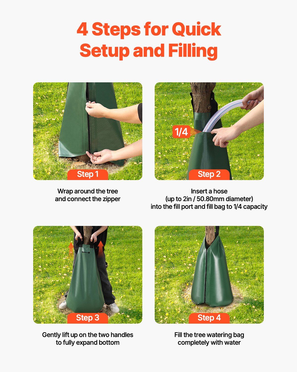 Tree Watering Bag, 12 Packs 20 Gallons Watering Bags for New Trees, 5-9 Hours Slow Release Refillable Tree V952-DSJSD20GAL12ZAUMNV0
