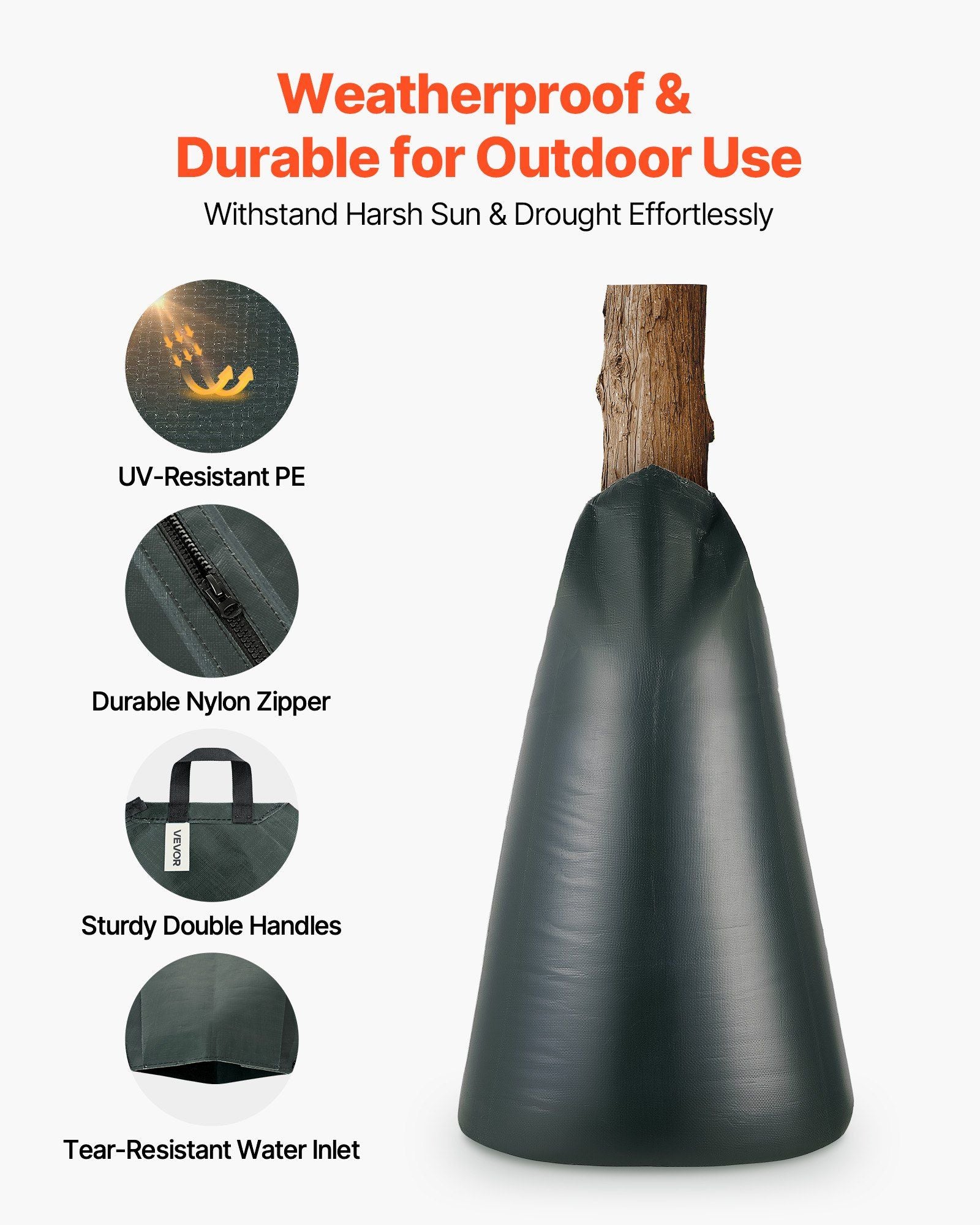 75.7 L Tree Watering Bags, 4 Pack 3-4 Hours Slow Release Gator Bags for Trees, Heavy Duty PE Tree Drip V952-DSJSD20GAL4J1FQZ5001V0