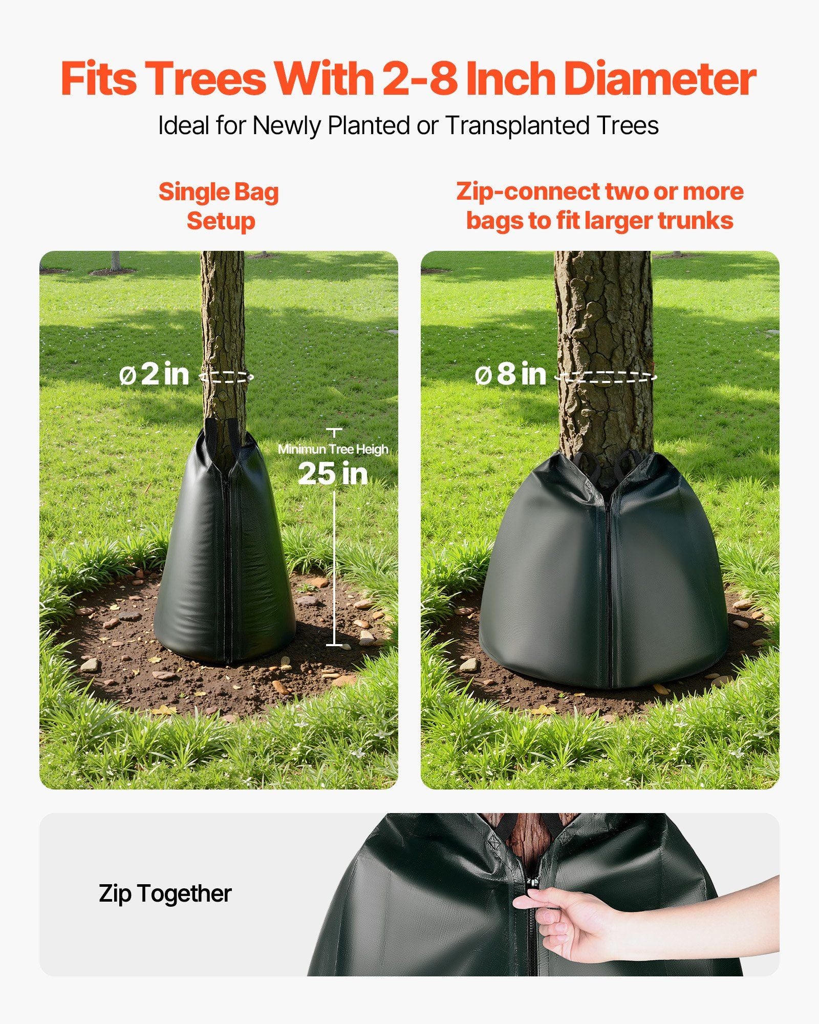 75.7 L Tree Watering Bags, 4 Pack 3-4 Hours Slow Release Gator Bags for Trees, Heavy Duty PE Tree Drip V952-DSJSD20GAL4J1FQZ5001V0