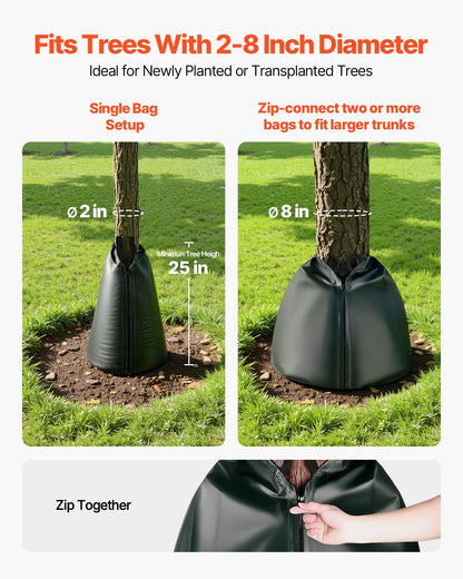 75.7 L Tree Watering Bags, 4 Pack 3-4 Hours Slow Release Gator Bags for Trees, Heavy Duty PE Tree Drip V952-DSJSD20GAL4J1FQZ5001V0