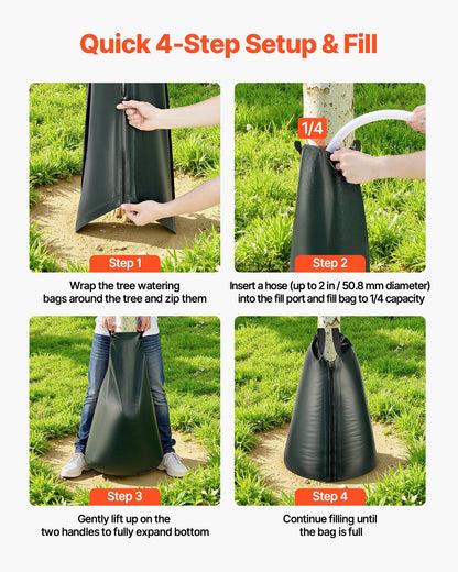 75.7 L Tree Watering Bags, 4 Pack 3-4 Hours Slow Release Gator Bags for Trees, Heavy Duty PE Tree Drip V952-DSJSD20GAL4J1FQZ5001V0