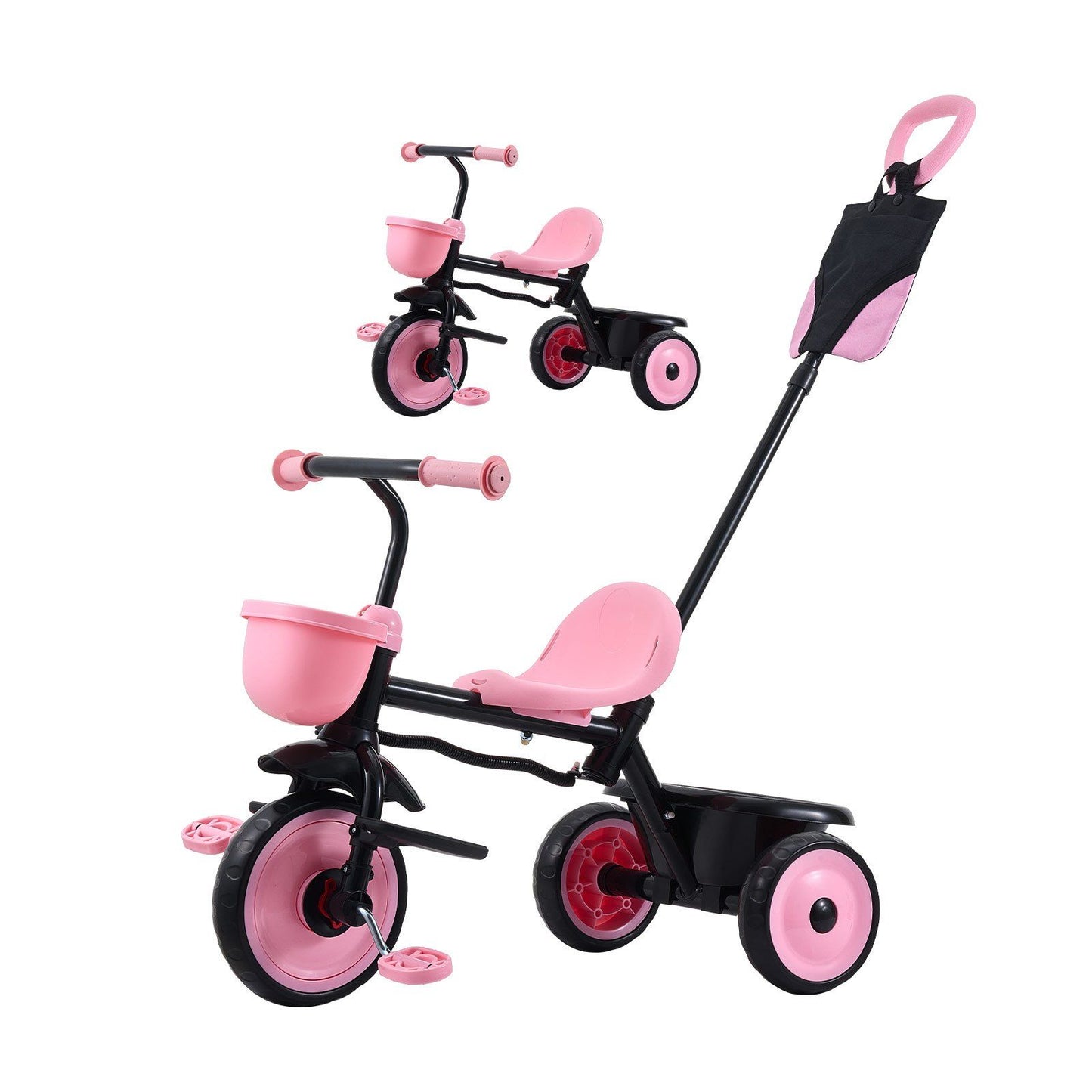 Toddler Tricycle & Stroller for 18 Months to 5 Year Old, Kids Trike with Parent Push Handle, Adjustable Seat V952-DSTGBDDPHLLBNEG56001V0