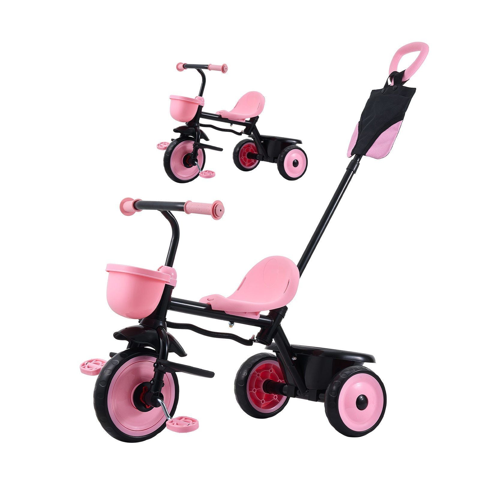 Toddler Tricycle & Stroller for 18 Months to 5 Year Old, Kids Trike with Parent Push Handle, Adjustable Seat V952-DSTGBDDPHLLBNEG56001V0