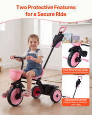 Toddler Tricycle & Stroller for 18 Months to 5 Year Old, Kids Trike with Parent Push Handle, Adjustable Seat V952-DSTGBDDPHLLBNEG56001V0