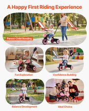 Toddler Tricycle & Stroller for 18 Months to 5 Year Old, Kids Trike with Parent Push Handle, Adjustable Seat V952-DSTGBDDPHLLBNEG56001V0