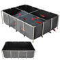Canvas Fish Pond, 1781.3L Above Ground Fish Pond, PVC Koi Tank with Clear Viewing Panel, Rectangular Goldfish V952-DSYCHSDTMC21LEAON002V0