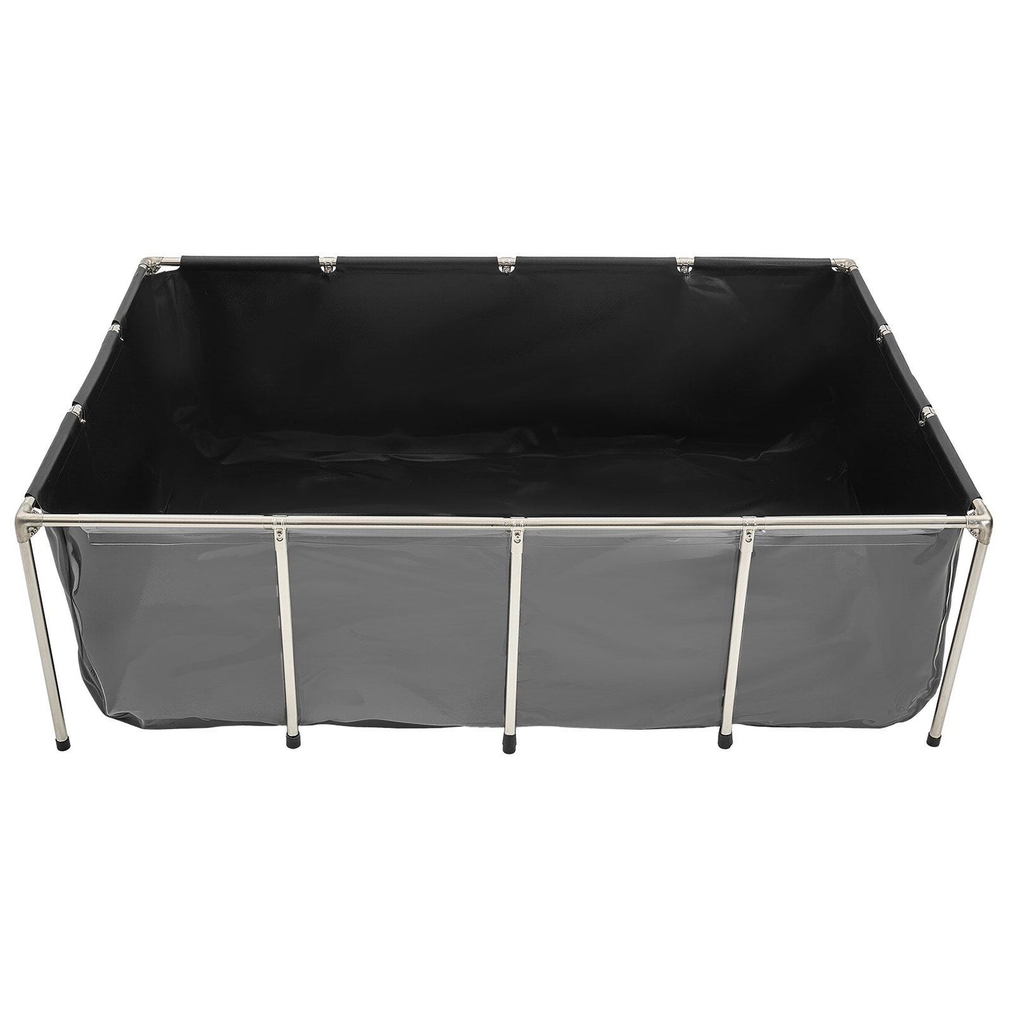 Canvas Fish Pond, 1781.3L Above Ground Fish Pond, PVC Koi Tank with Clear Viewing Panel, Rectangular Goldfish V952-DSYCHSDTMC21LEAON002V0