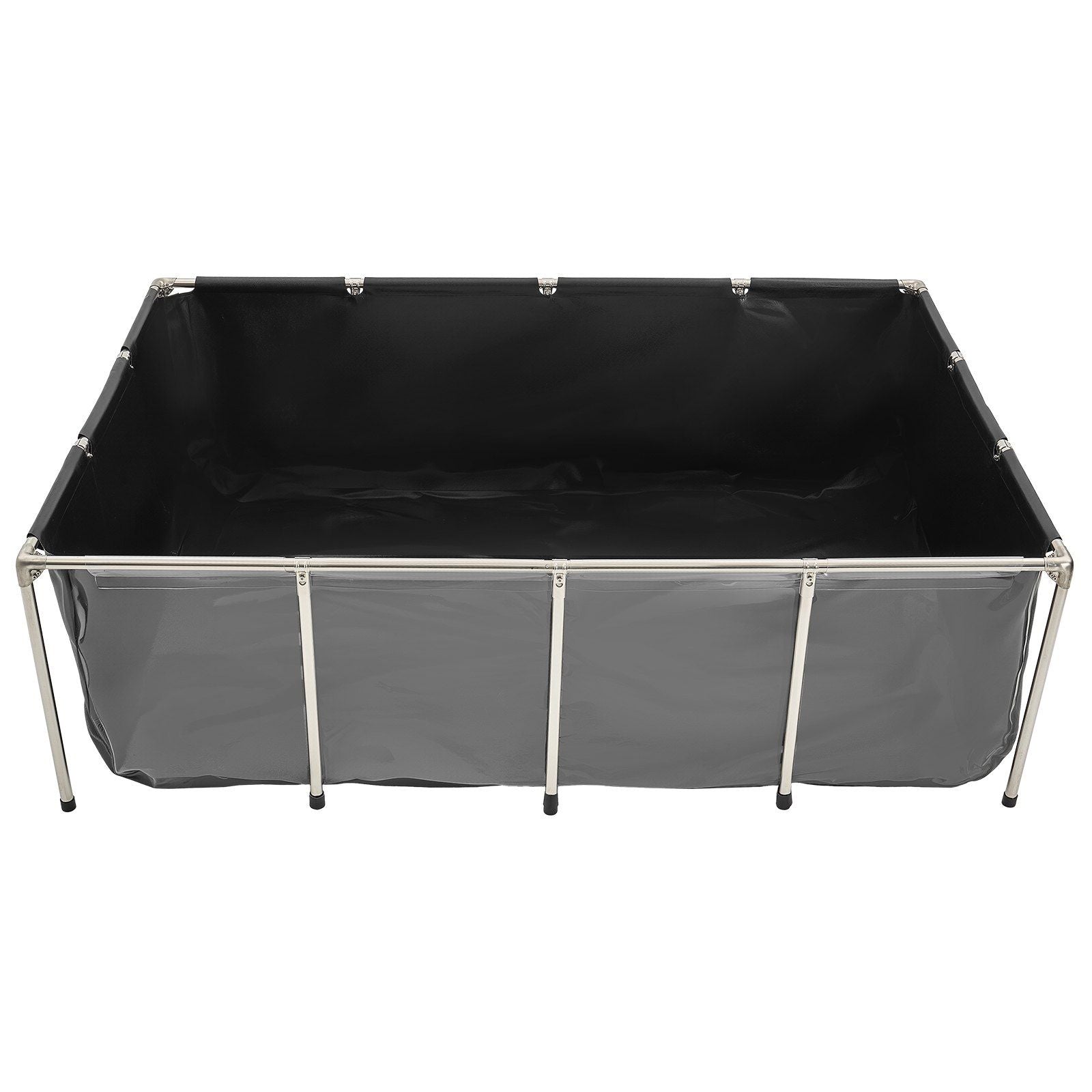 Canvas Fish Pond, 1781.3L Above Ground Fish Pond, PVC Koi Tank with Clear Viewing Panel, Rectangular Goldfish V952-DSYCHSDTMC21LEAON002V0
