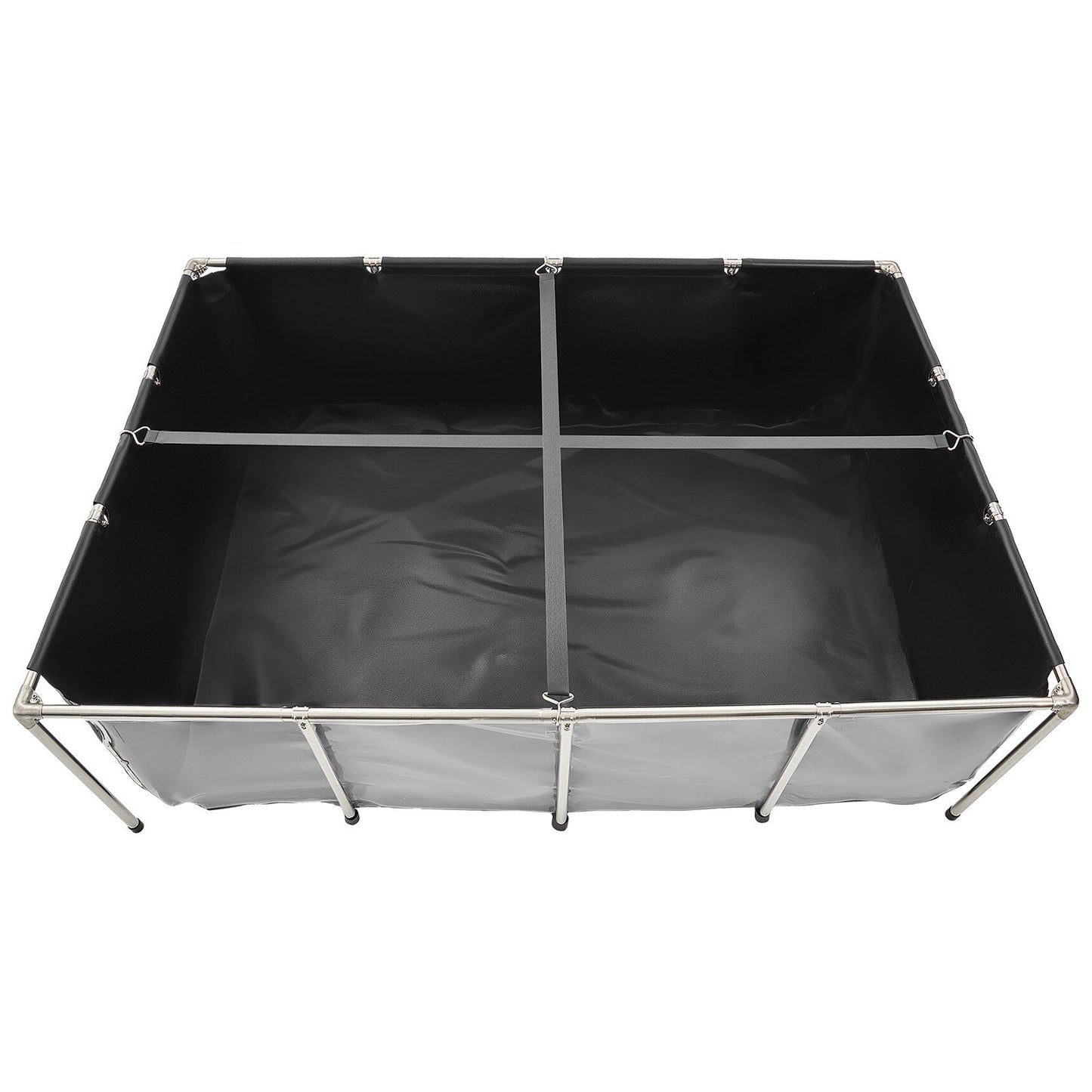 Canvas Fish Pond, 1781.3L Above Ground Fish Pond, PVC Koi Tank with Clear Viewing Panel, Rectangular Goldfish V952-DSYCHSDTMC21LEAON002V0