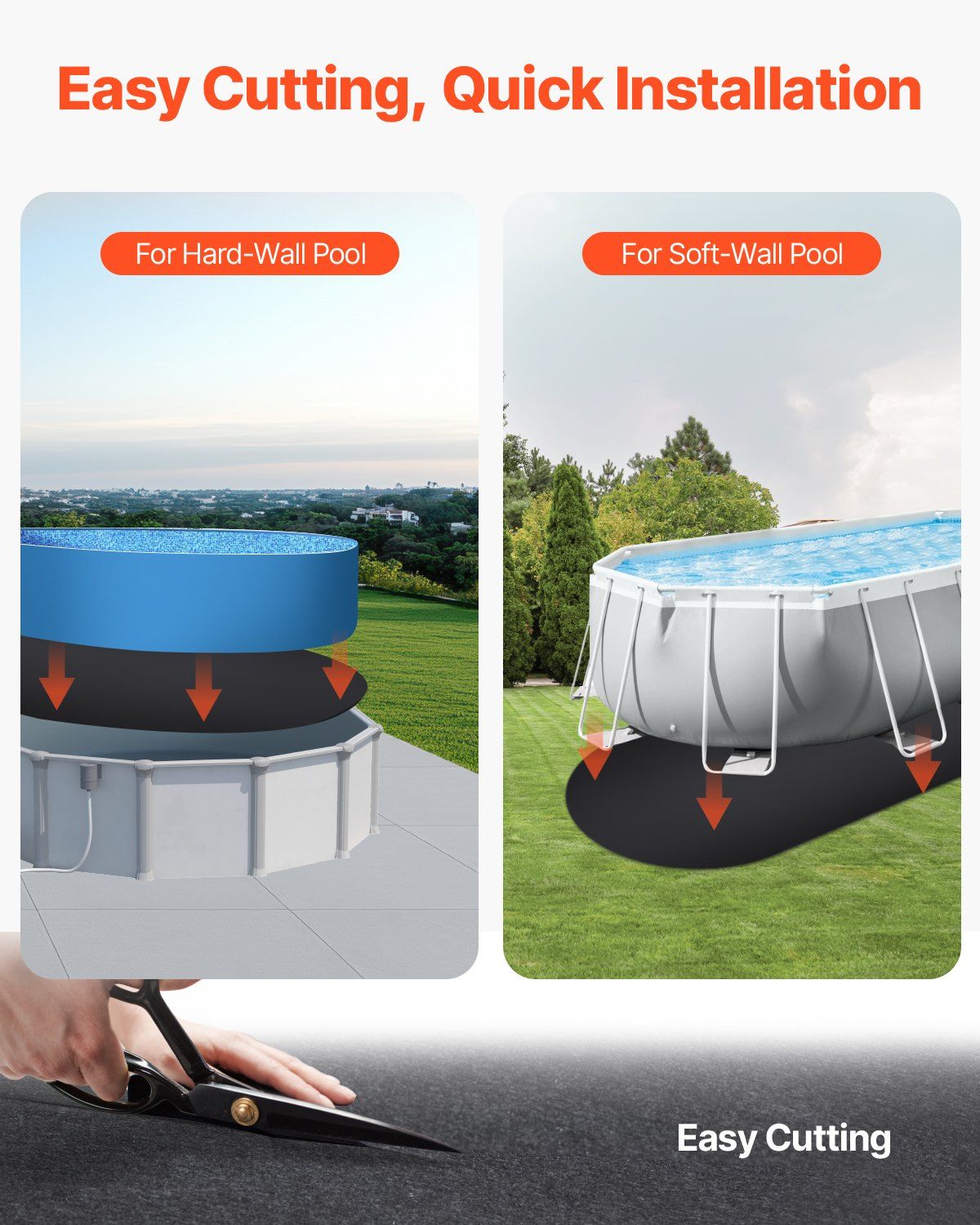 Oval Pool Liner Pad, 18 x 33 ft Pool Liner Pad for Above Ground Swimming Pools, Extra-Thick Pool Mat, V952-DSYYCDDOVAL1YFH9K001V0