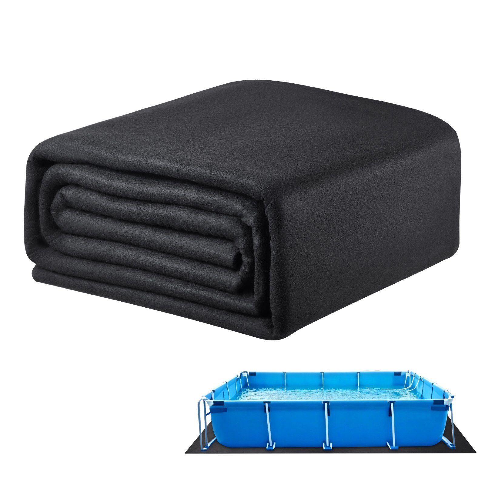 Rectangle Pool Liner Pad, 16 x 32 ft Pool Liner Pad for Above Ground Swimming Pools, Extra-Thick Pool Mat, V952-DSYYCDDRECTAWHGHE001V0