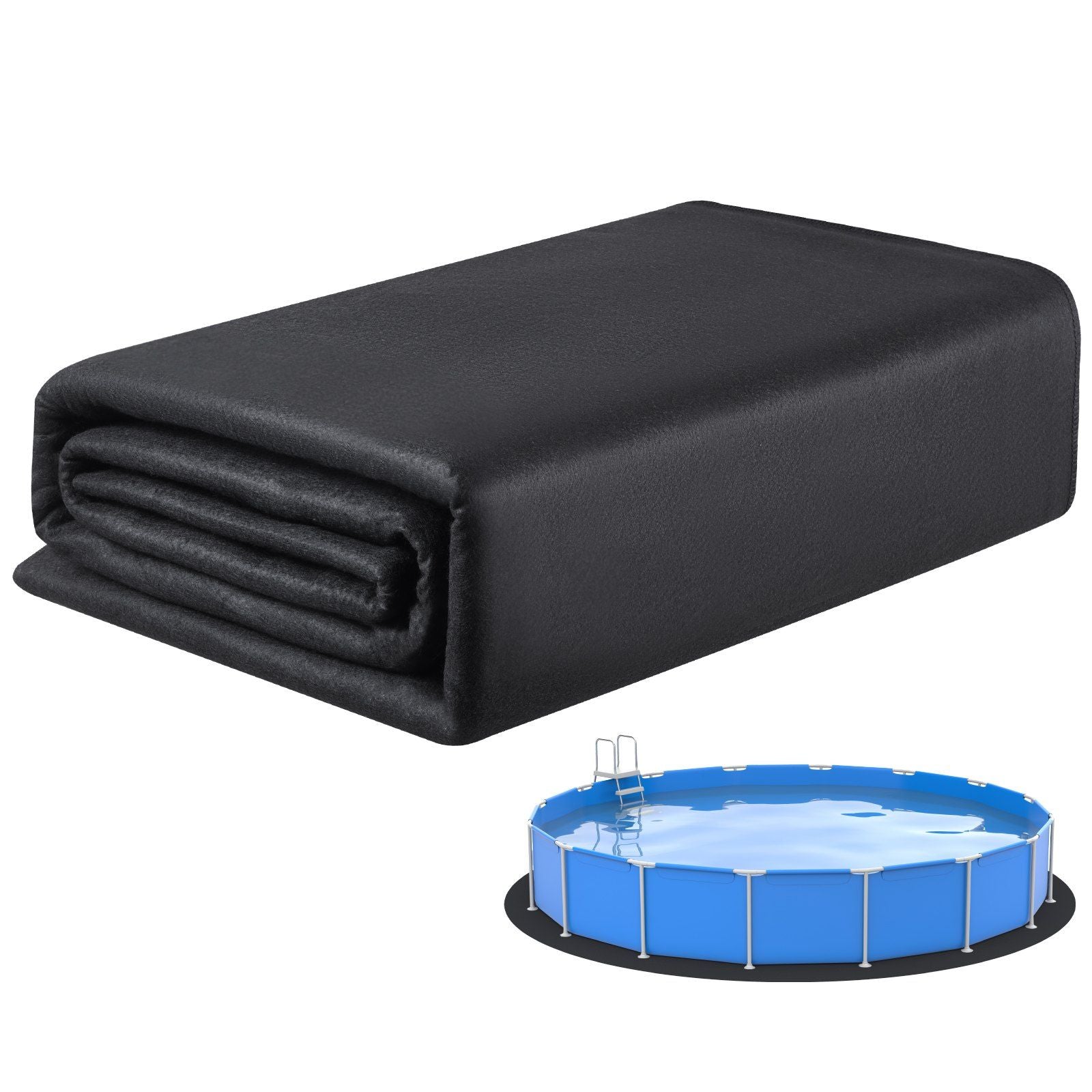 27ft Round Pool Liner Pad, Pool Liner Pad for Above Ground Swimming Pools, Extra-Thick Pool Mat, Prevents V952-DSYYCDDROUND7IZE8001V0