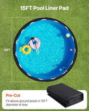 15ft Round Pool Liner Pad, Pool Liner Pad for Above Ground Swimming Pools, Extra-Thick Pool Mat, Prevents V952-DSYYCDDROUNDEZARE001V0