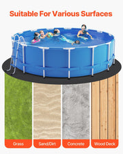 15ft Round Pool Liner Pad, Pool Liner Pad for Above Ground Swimming Pools, Extra-Thick Pool Mat, Prevents V952-DSYYCDDROUNDEZARE001V0