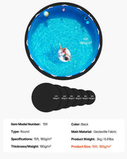 15ft Round Pool Liner Pad, Pool Liner Pad for Above Ground Swimming Pools, Extra-Thick Pool Mat, Prevents V952-DSYYCDDROUNDEZARE001V0