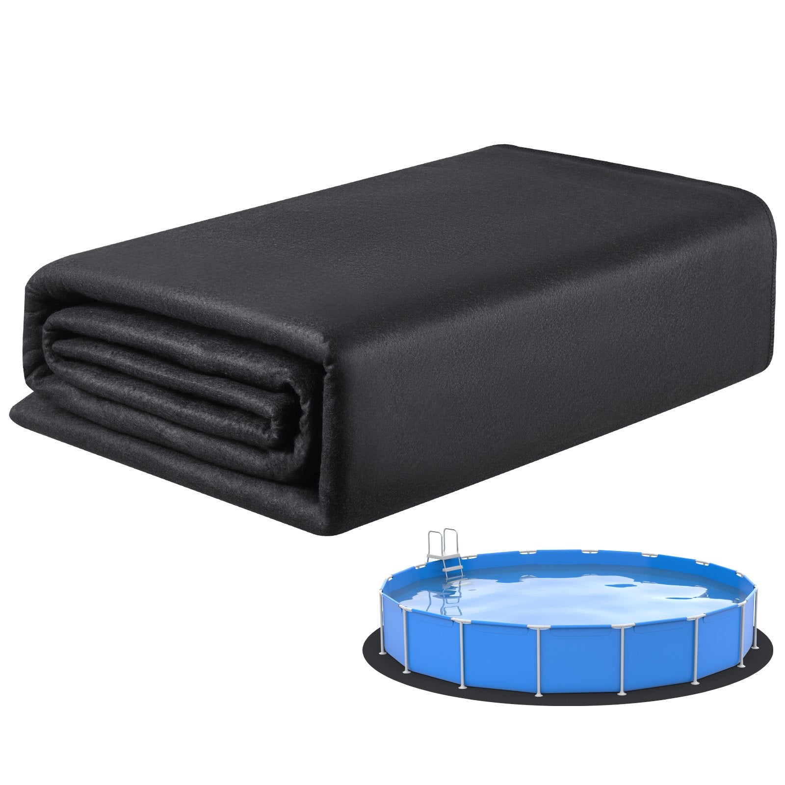 21ft Round Pool Liner Pad, Pool Liner Pad for Above Ground Swimming Pools, Extra-Thick Pool Mat, Prevents V952-DSYYCDDROUNDK28J1001V0