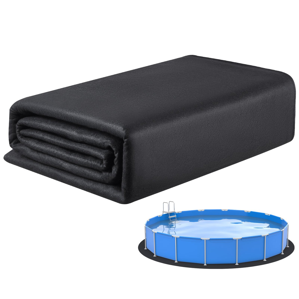 21ft Round Pool Liner Pad, Pool Liner Pad for Above Ground Swimming Pools, Extra-Thick Pool Mat, Prevents V952-DSYYCDDROUNDK28J1001V0