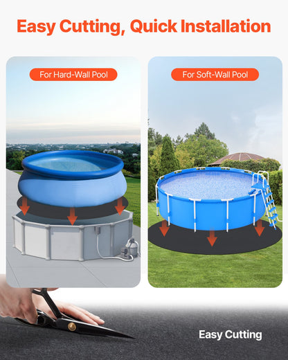21ft Round Pool Liner Pad, Pool Liner Pad for Above Ground Swimming Pools, Extra-Thick Pool Mat, Prevents V952-DSYYCDDROUNDK28J1001V0