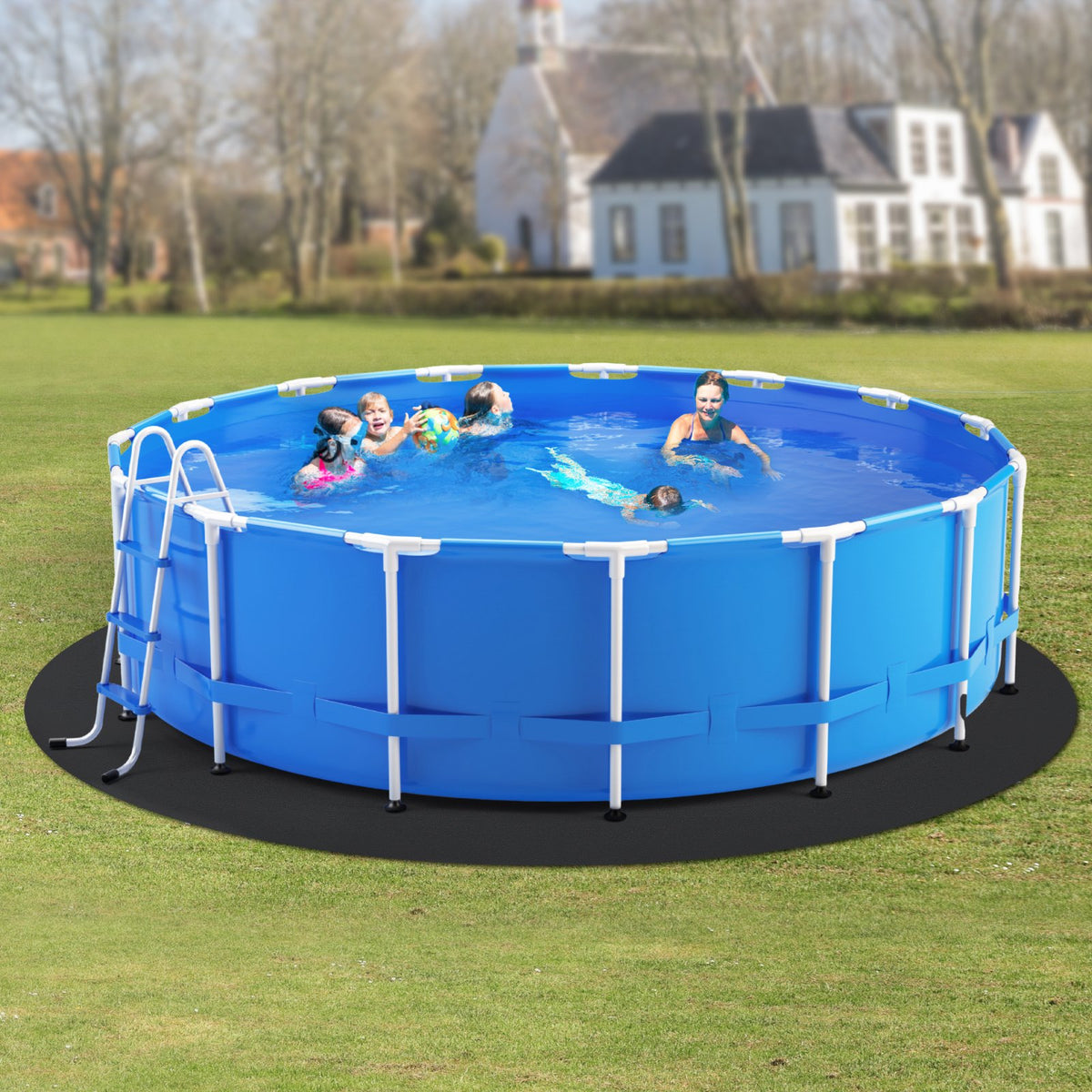 21ft Round Pool Liner Pad, Pool Liner Pad for Above Ground Swimming Pools, Extra-Thick Pool Mat, Prevents V952-DSYYCDDROUNDK28J1001V0