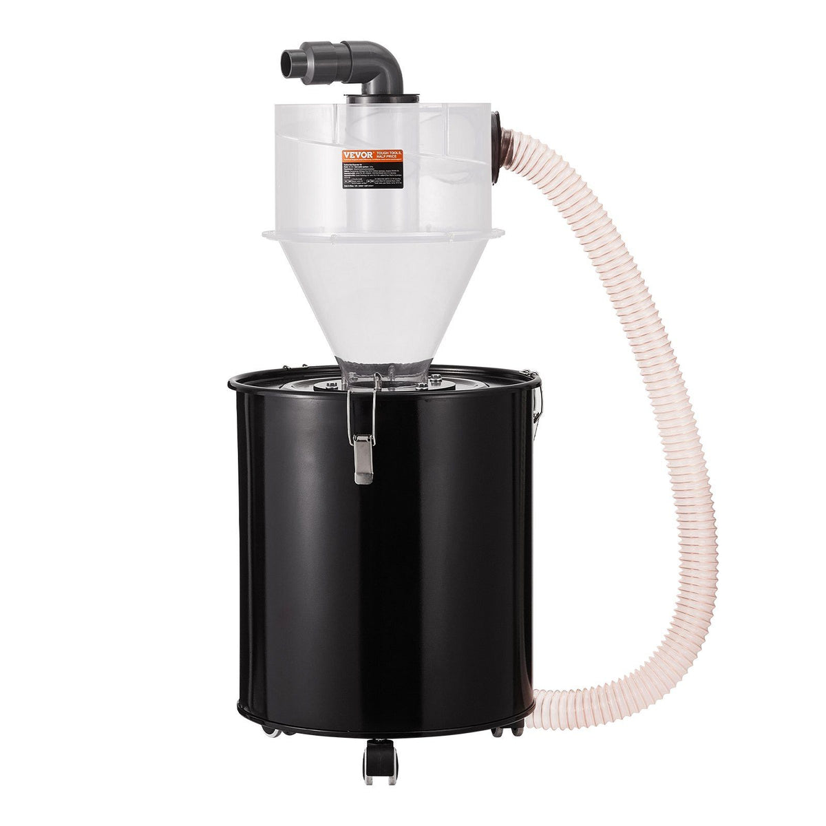 Cyclone Dust Separator with Metal Tank, 4" Retrofit Cyclone Separator for Dust Collectors, ABS Dust Deputy V952-DTXFCCQTJZXBLCKLWV0