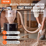 Cyclone Dust Separator with Metal Tank, 4" Retrofit Cyclone Separator for Dust Collectors, ABS Dust Deputy V952-DTXFCCQTJZXBLCKLWV0