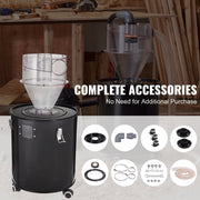 Cyclone Dust Separator with Metal Tank, 4" Retrofit Cyclone Separator for Dust Collectors, ABS Dust Deputy V952-DTXFCCQTJZXBLCKLWV0