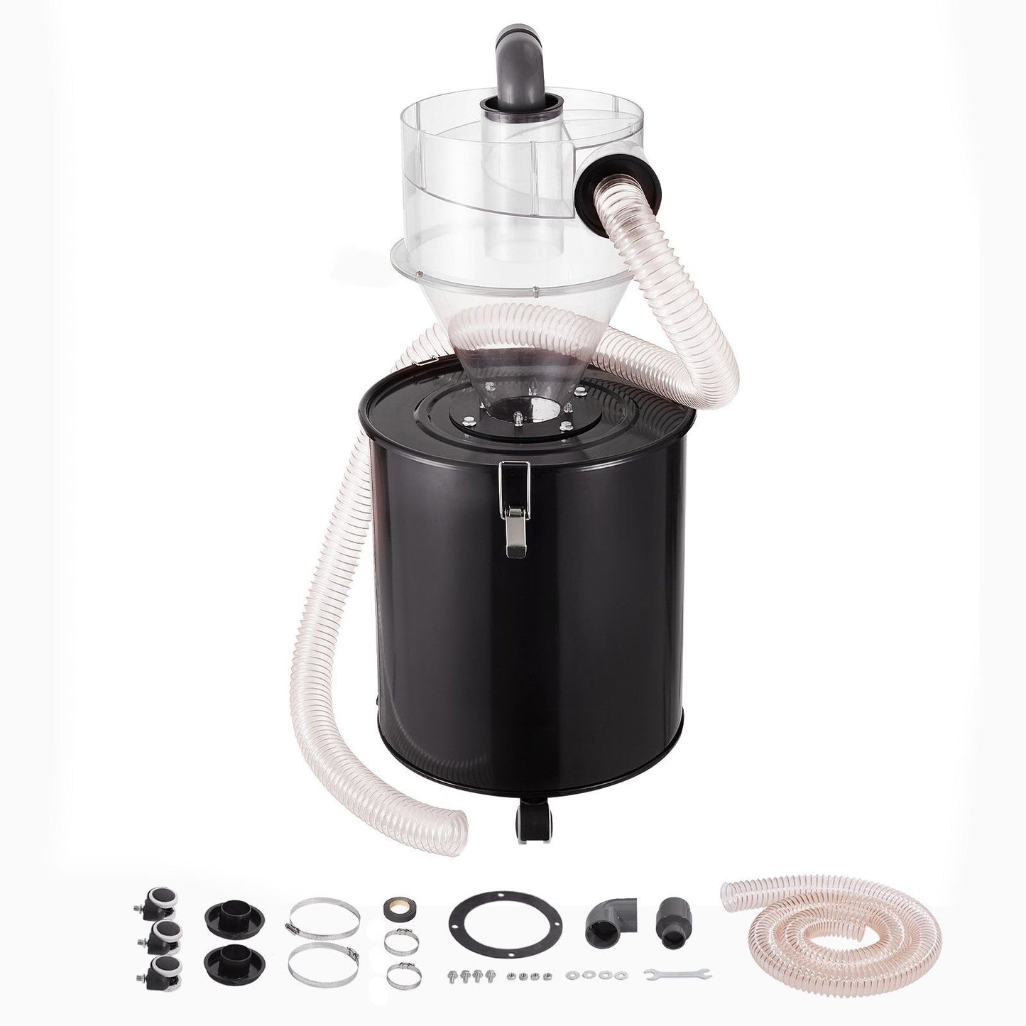 Cyclone Dust Separator with Metal Tank, 4" Retrofit Cyclone Separator for Dust Collectors, ABS Dust Deputy V952-DTXFCCQTJZXBLCKLWV0