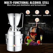 10L Alcohol Distiller Machine Brewing Equipment DIY Whiskey Home Still V952-DTZLQB10L220VC697V3