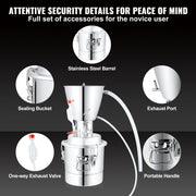 10L Alcohol Distiller Machine Brewing Equipment DIY Whiskey Home Still V952-DTZLQB10L220VC697V3