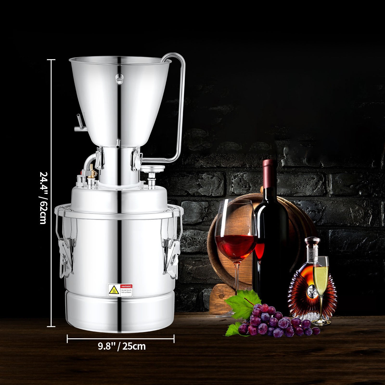 10L Alcohol Distiller Machine Brewing Equipment DIY Whiskey Home Still V952-DTZLQB10L220VC697V3