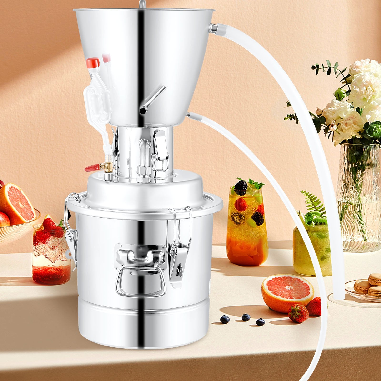 10L Alcohol Distiller Machine Brewing Equipment DIY Whiskey Home Still V952-DTZLQB10L220VC697V3