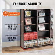 Media Storage Cabinet, 9-layer DVD Shelf Holds up to 756 CDs, Adjustable CD Shelves 27 Compartments, Protects V952-DVDCDCCJKFS2574OVV0