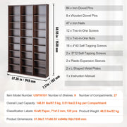 Media Storage Cabinet, 9-layer DVD Shelf Holds up to 756 CDs, Adjustable CD Shelves 27 Compartments, Protects V952-DVDCDCCJKFS2574OVV0