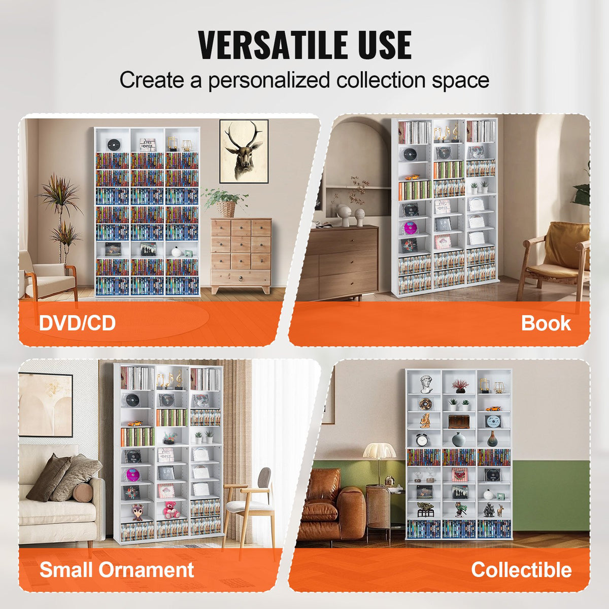 Media Storage Cabinet, 9-layer DVD Shelf Holds up to 756 CDs, Adjustable CD Shelves 27 Compartments, Protects V952-DVDCDCCJKFS26LT9HV0