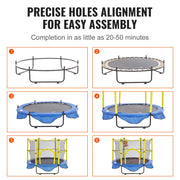 5FT Trampoline for Kids, 60" Indoor Outdoor Trampoline with Safety Enclosure Net, Basketball Hoop and Ocean V952-DWYXBC5YCDWYPRW3SV0