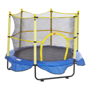 5FT Trampoline for Kids, 60" Indoor Outdoor Trampoline with Safety Enclosure Net, Basketball Hoop and Ocean V952-DWYXBC5YCDWYPRW3SV0