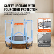 60" Kids Trampoline, 5FT Indoor Outdoor Trampoline, Mini Toddler Recreational Trampolinewith Safety Enclosure V952-DWYXBC60YCDW6KFK8V0
