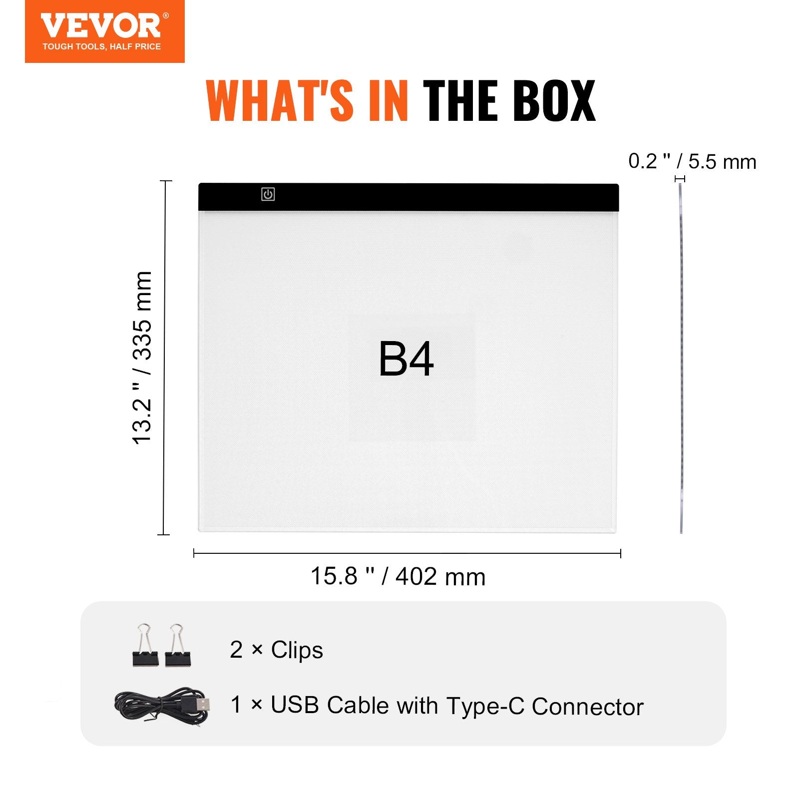Light Board, B4 LED Light Pad Ultra-Thin Portable Light Box, USB Powered Light Table for Art Tracing, Light V952-DXB4FCDS0000XG0S4V9