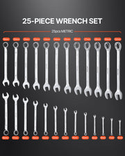 Combination Wrench Set 25-Piece Metric 6 mm to 32 mm with Roll-up Pouch V952-DXBSTZGDK25P2B3VYV0