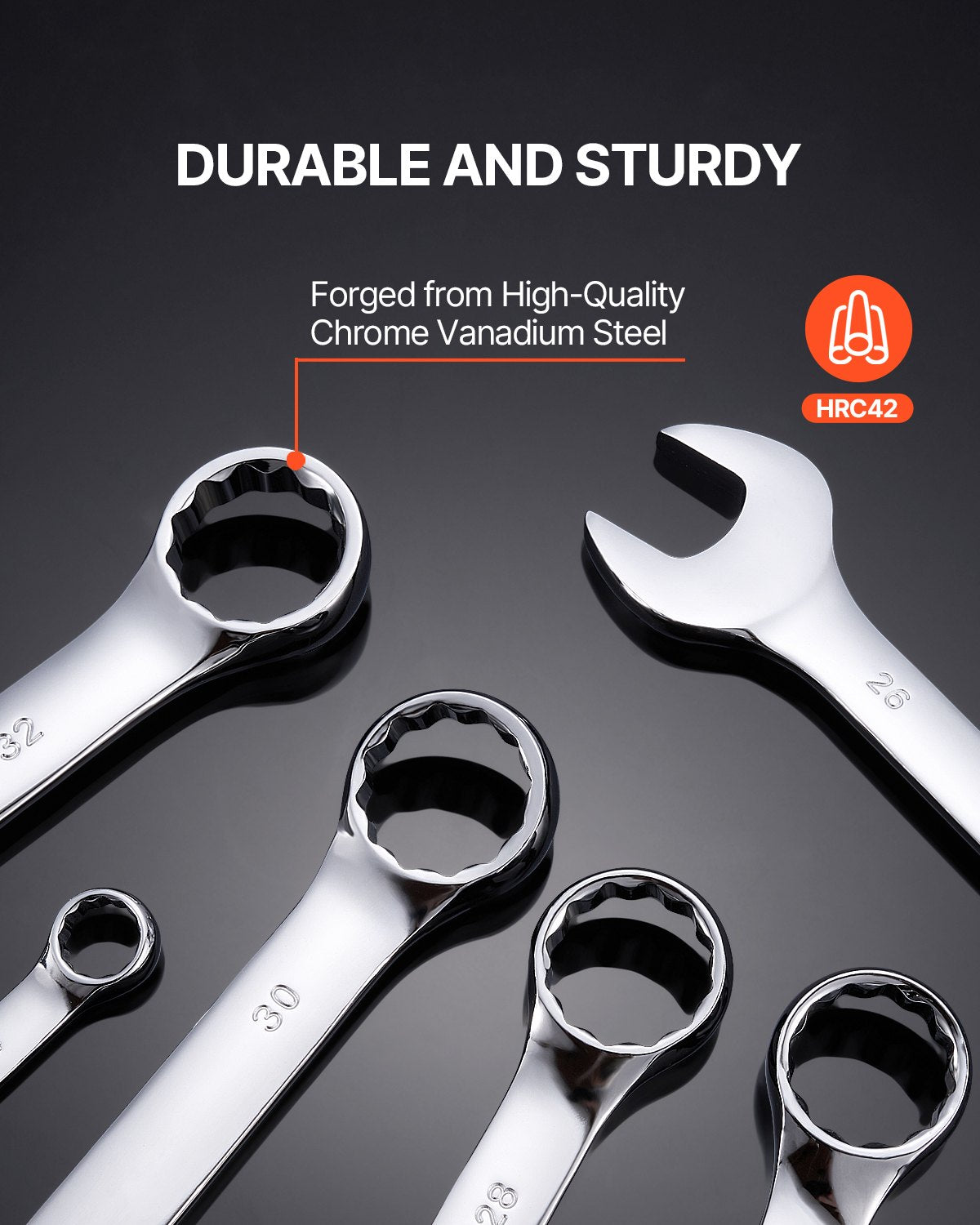 Combination Wrench Set 25-Piece Metric 6 mm to 32 mm with Roll-up Pouch V952-DXBSTZGDK25P2B3VYV0