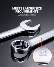 Combination Wrench Set 25-Piece Metric 6 mm to 32 mm with Roll-up Pouch V952-DXBSTZGDK25P2B3VYV0
