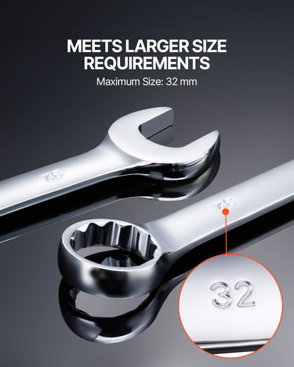 Combination Wrench Set 25-Piece Metric 6 mm to 32 mm with Roll-up Pouch V952-DXBSTZGDK25P2B3VYV0