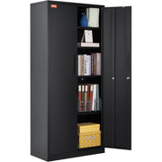 Metal Storage Cabinet with 2 Magnetic Doors and 4 Adjustable Shelves, 90 kg Capacity per Shelf, Locking Steel V952-DXCWJCQHY5180QYF4V0